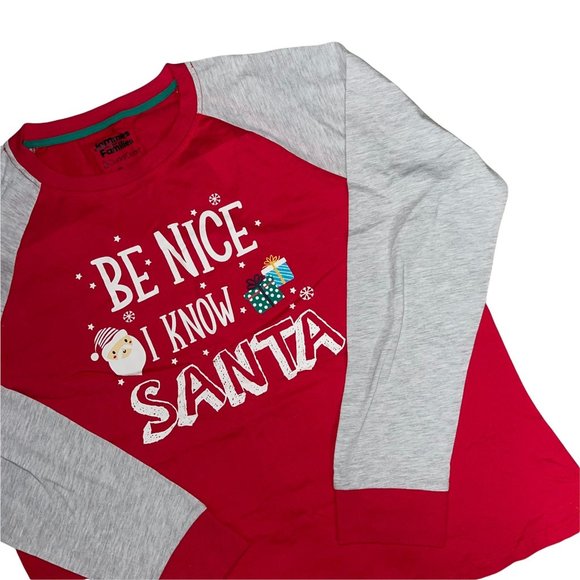 NWT Cuddl Duds Be Nice I Know Santa Holiday Christmas Pajama PJ Set Men's M - Picture 4 of 6